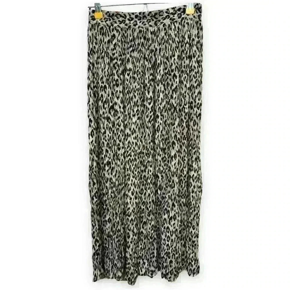 Vintage 90s Stonebridge Women's Animal Print Crinkled Maxi Skirt - Size P/S - Picture 2 of 5
